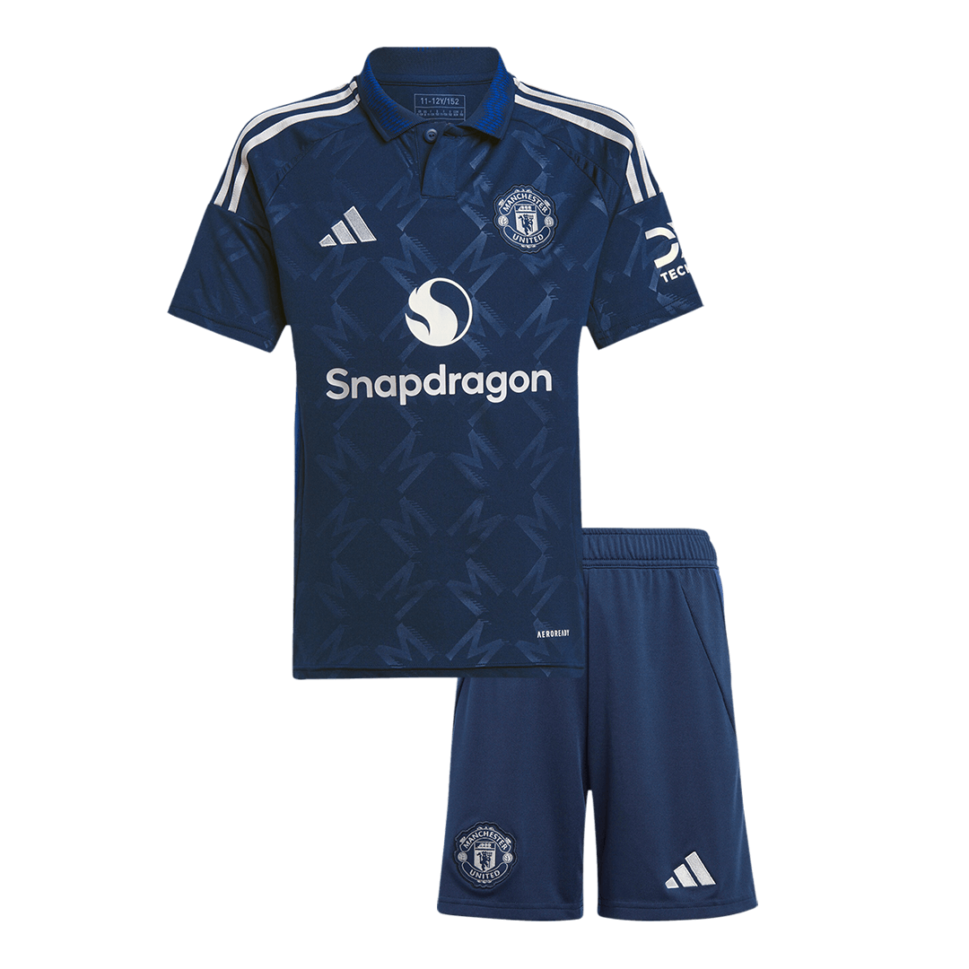 Manchester United children's away soccer kit (jersey + shorts) 2024/25 Go Soccer World Shop