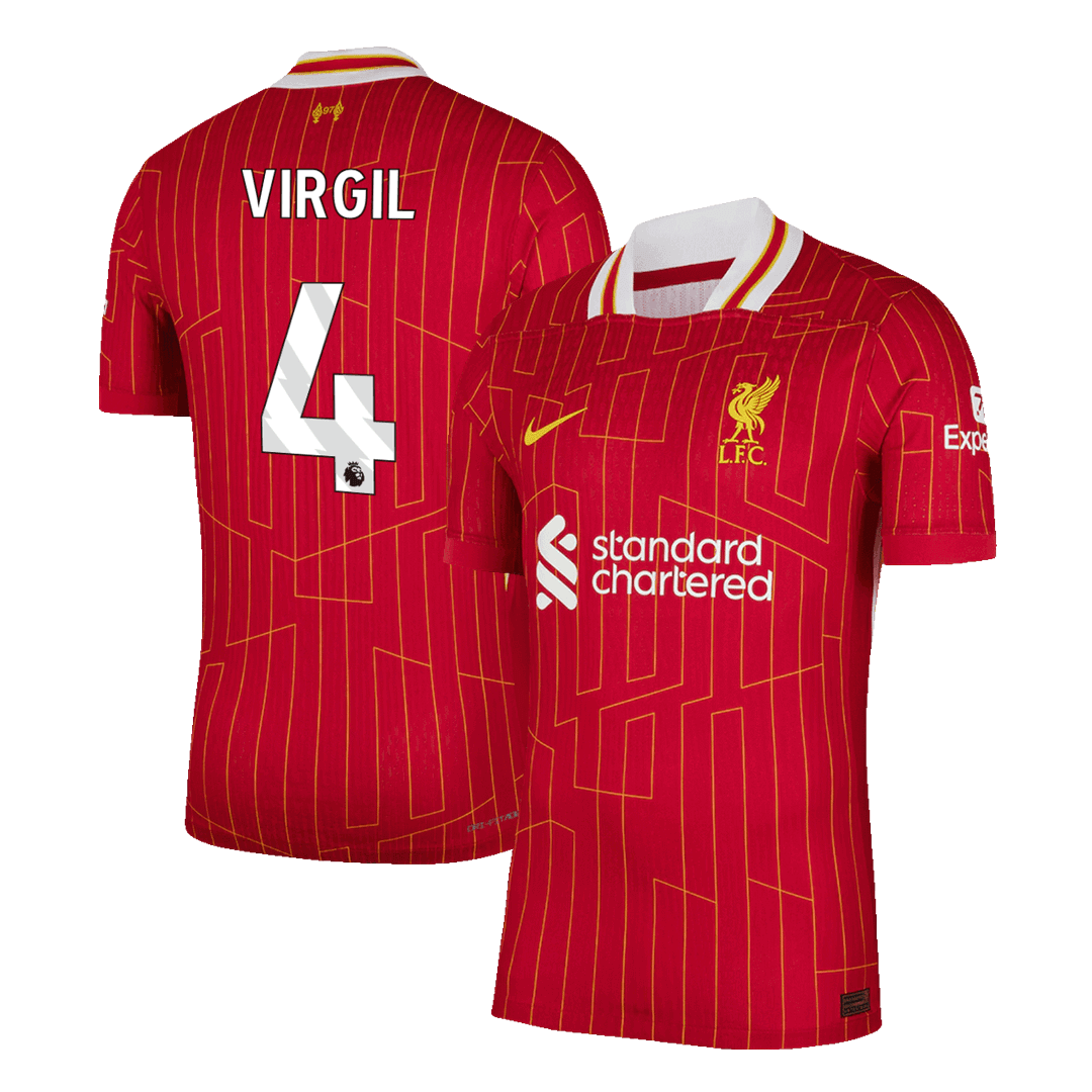 Player Version VIRGIL #4 Liverpool Home Soccer Jersey 2024/25 Go Soccer World Shop