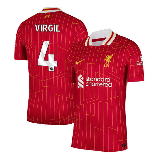 Player Version VIRGIL #4 Liverpool Home Soccer Jersey 2024/25 Go Soccer World Shop