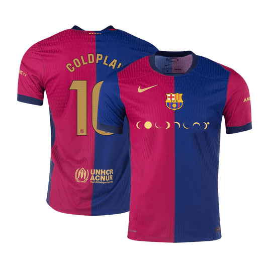 Player version COLDPLAY #10 Barcelona Home 2024/25 soccer jersey Go Soccer World Shop