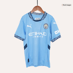 Manchester City Kids Home soccer jersey Set (Jersey + Shorts) 2024/25 Go Soccer World Shop