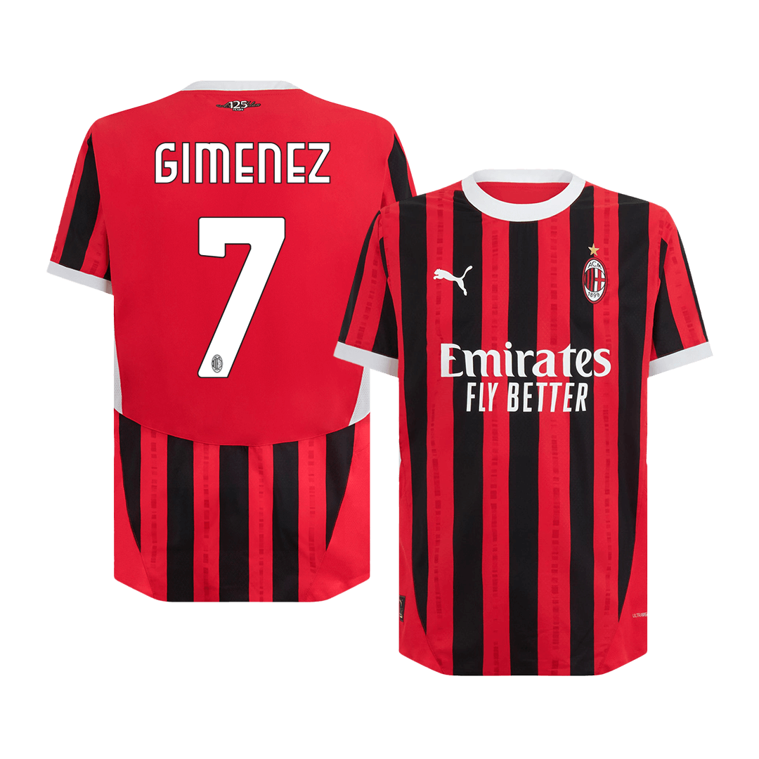 Player Version GIMENEZ #7 AC Milan Home Cheap Soccer Jersey 2024/25 Go Soccer World Shop