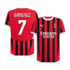 Player Version GIMENEZ #7 AC Milan Home Cheap Soccer Jersey 2024/25 Go Soccer World Shop