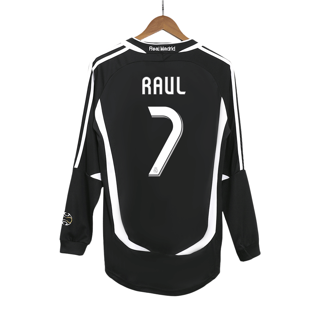 Retro RAUL #7 2006/07 Real Madrid Away Long Sleeve soccer jersey Go Soccer World Shop