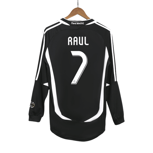 Retro RAUL #7 2006/07 Real Madrid Away Long Sleeve soccer jersey Go Soccer World Shop