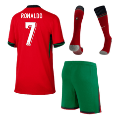 Portugal RONALDO #7 Euro 2024 kids home jersey set Go Soccer World Shop