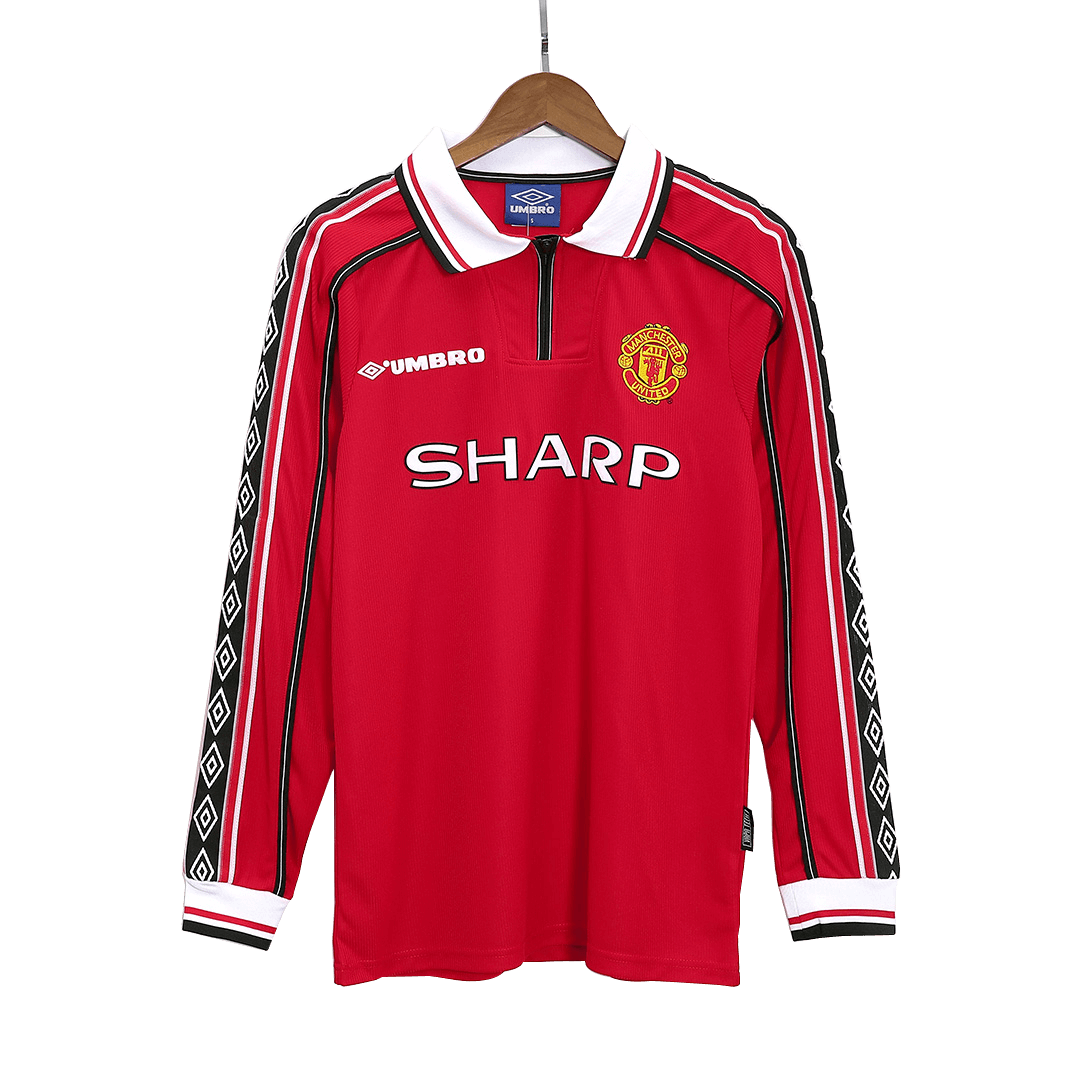 Long-sleeved soccer jersey, retro 1998/99 Manchester United Go Soccer World Shop