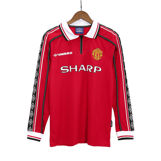 Long-sleeved soccer jersey, retro 1998/99 Manchester United Go Soccer World Shop