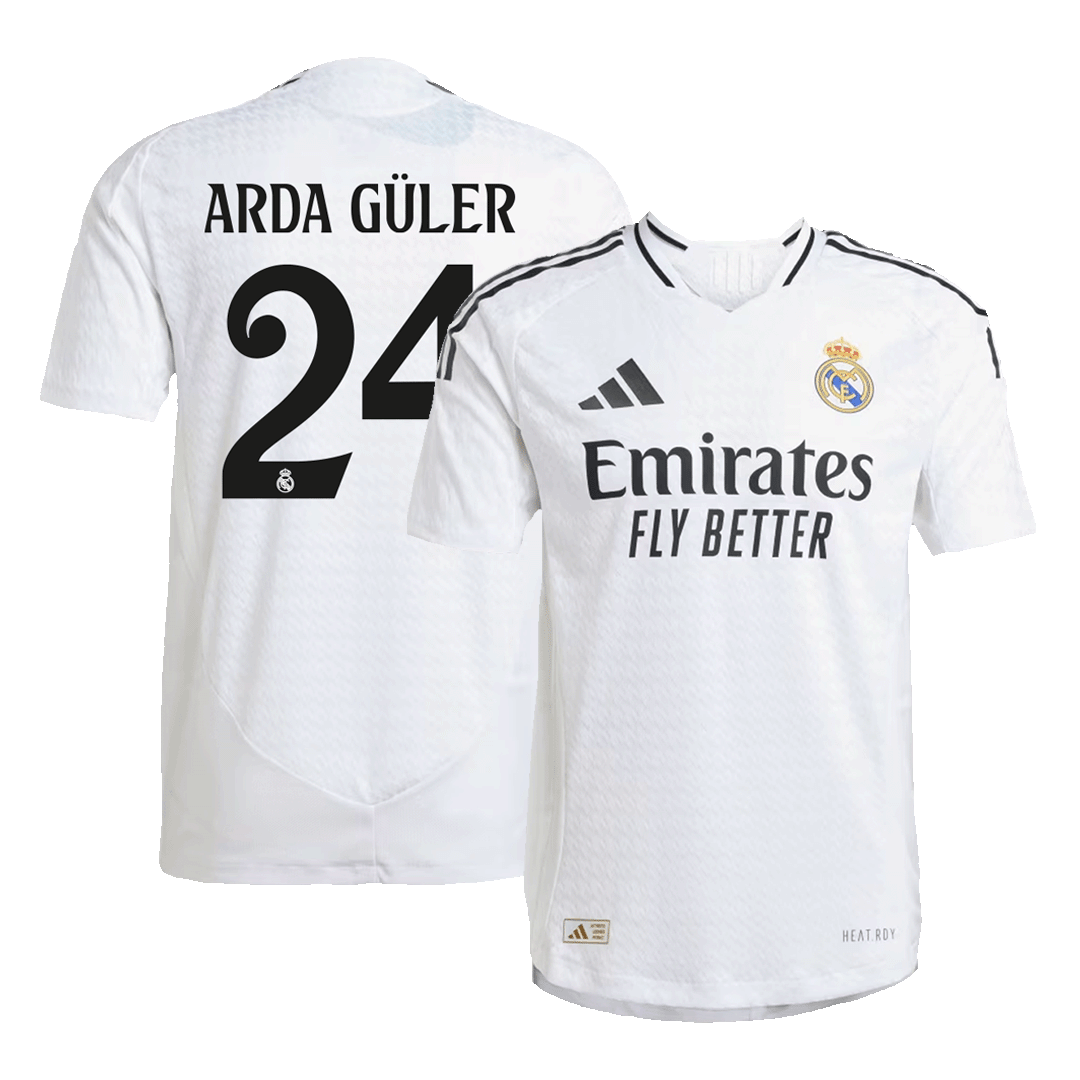 Player Version Arda Güler #24 Real Madrid Home Soccer Jersey 2024/25 Go Soccer World Shop