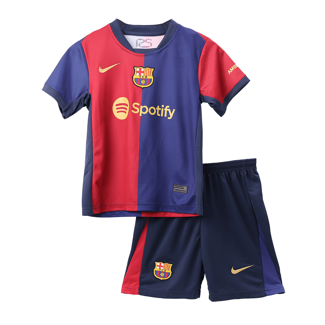 Barcelona Home Kids' soccer jersey Set (Jersey + Shorts + Socks) 2024/25 Go Soccer World Shop