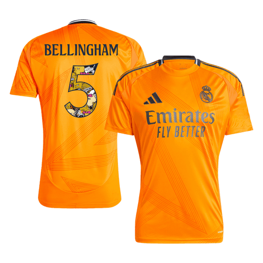 BELLINGHAM No. 5 Real Madrid Away soccer jersey 2024/25 - Bear Champ Font Go Soccer World Shop