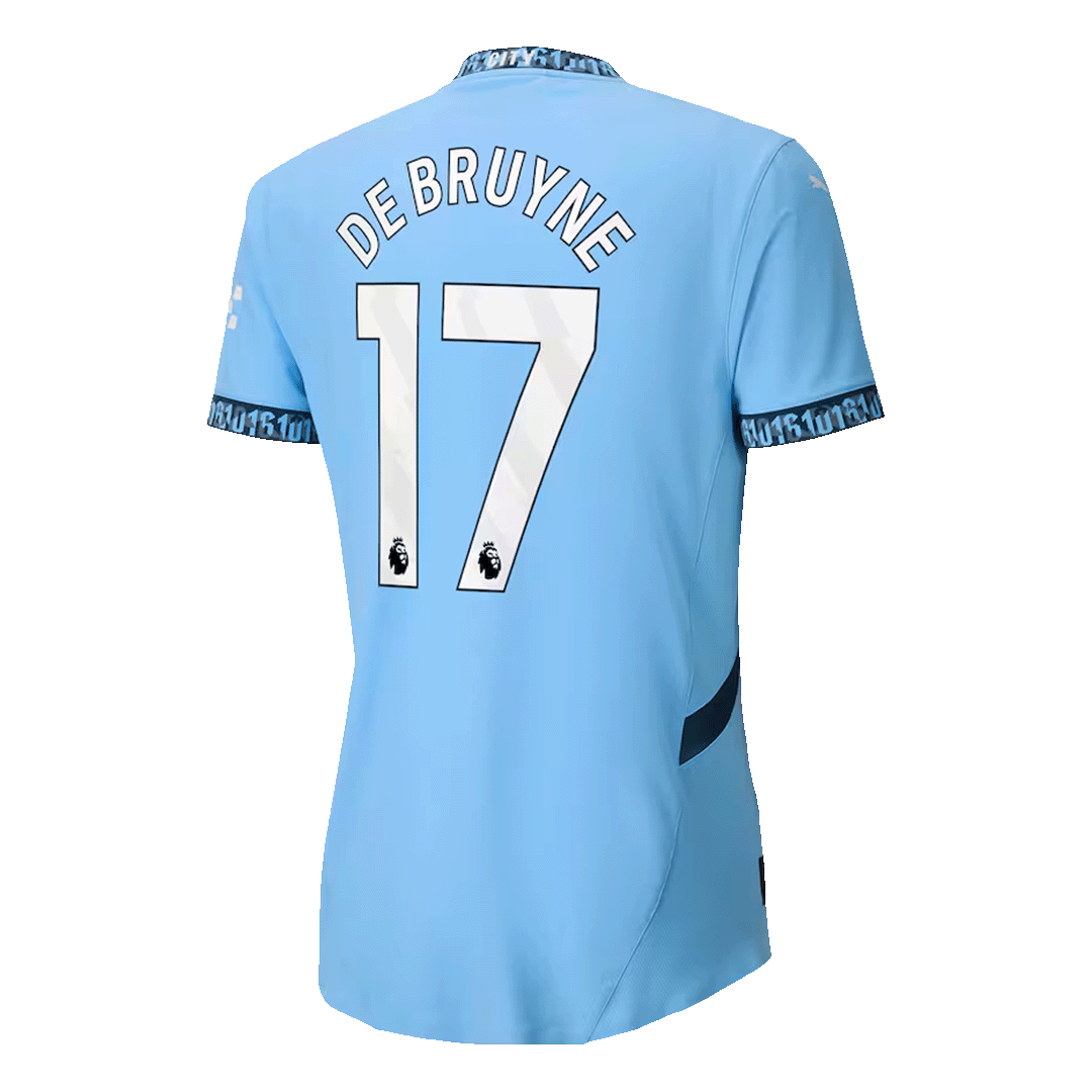 Player Version DE BRUYNE #17 Manchester City Home Soccer Jersey 2024/25 Go Soccer World Shop