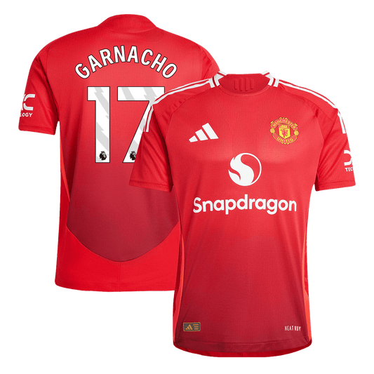 Player version of GARNACHO #17 Manchester United 2024/25 home soccer jersey Go Soccer World Shop