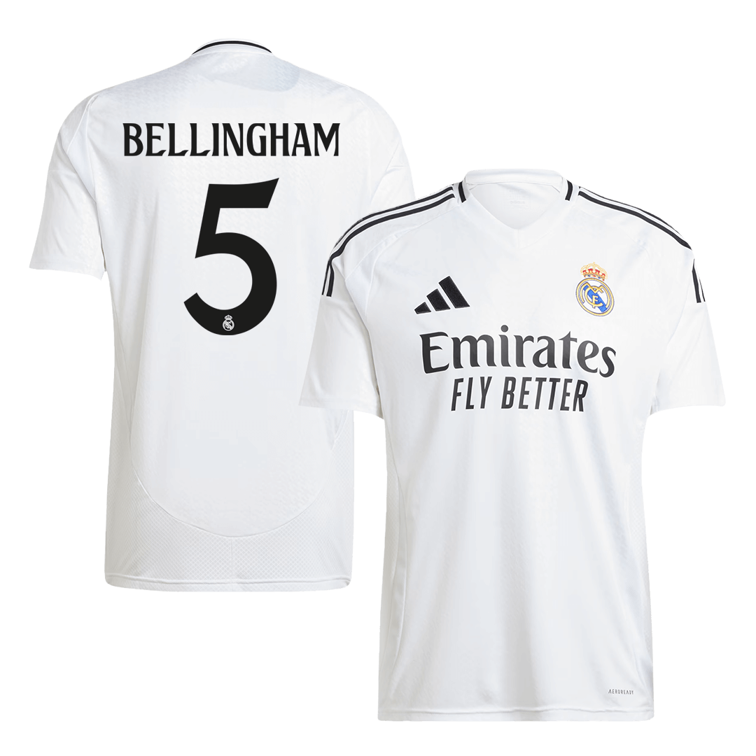 BELLINGHAM #5 Real Madrid 2024/25 home soccer jersey Go Soccer World Shop