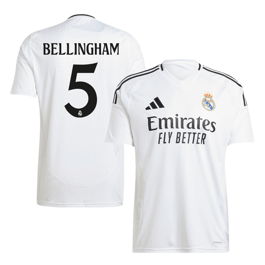 BELLINGHAM #5 Real Madrid 2024/25 home soccer jersey Go Soccer World Shop