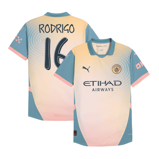 Player Version RODRIGO #16 Manchester City Fourth Away Soccer Jersey 2024/25- Definitely City (UCL) Go Soccer World Shop