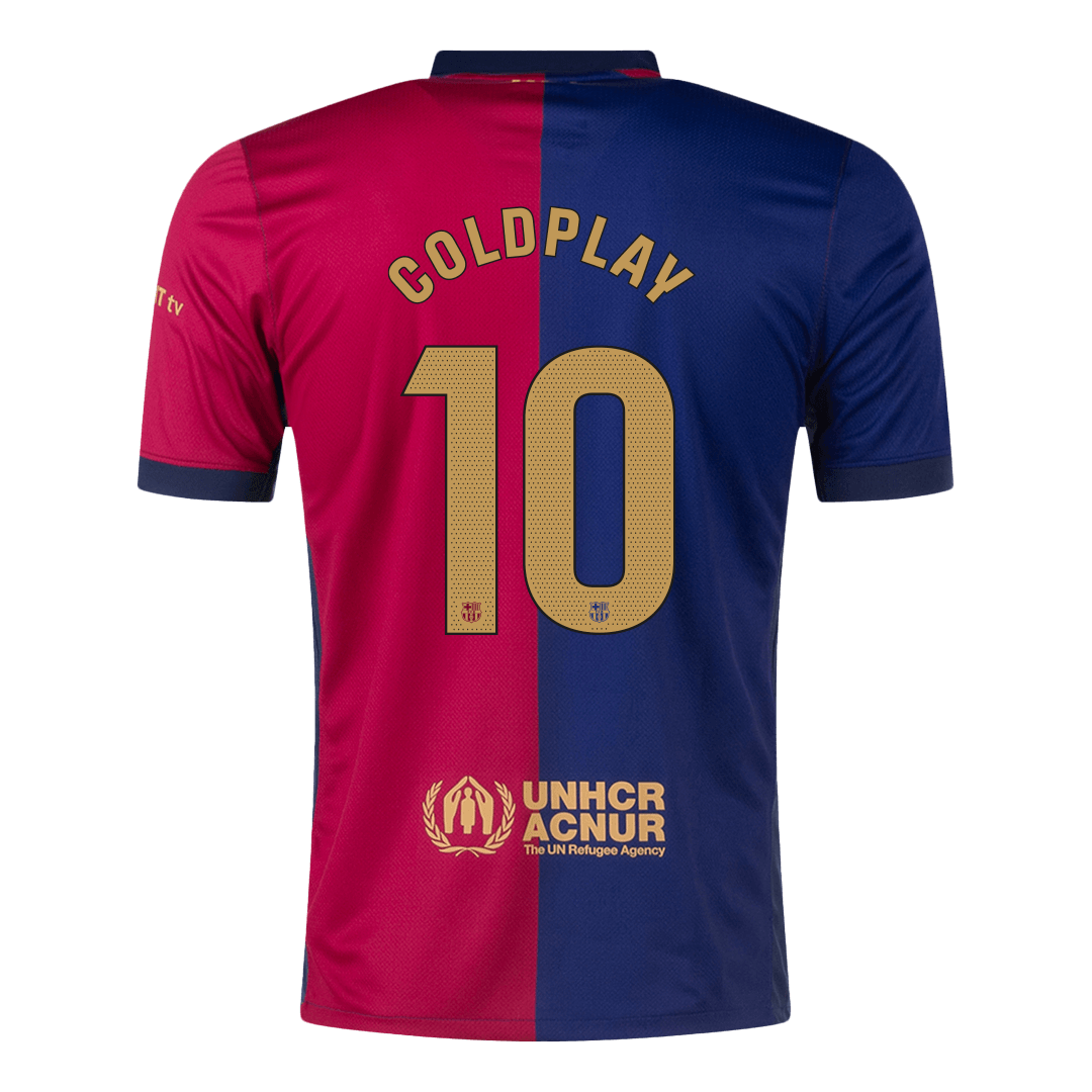 COLDPLAY #10 Barcelona Home 2024/25 soccer jersey Go Soccer World Shop