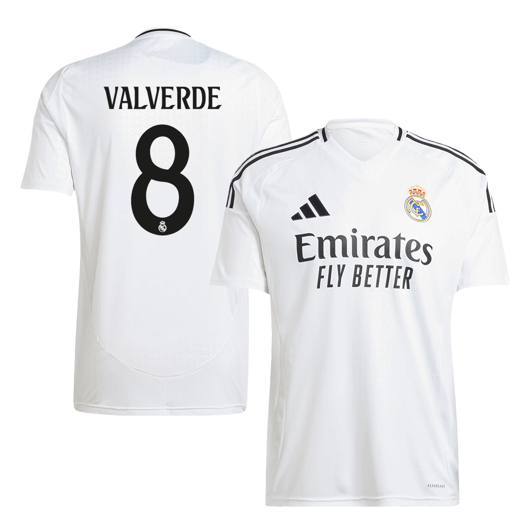 VALVERDE #8 Real Madrid 2024/25 home soccer jersey Go Soccer World Shop