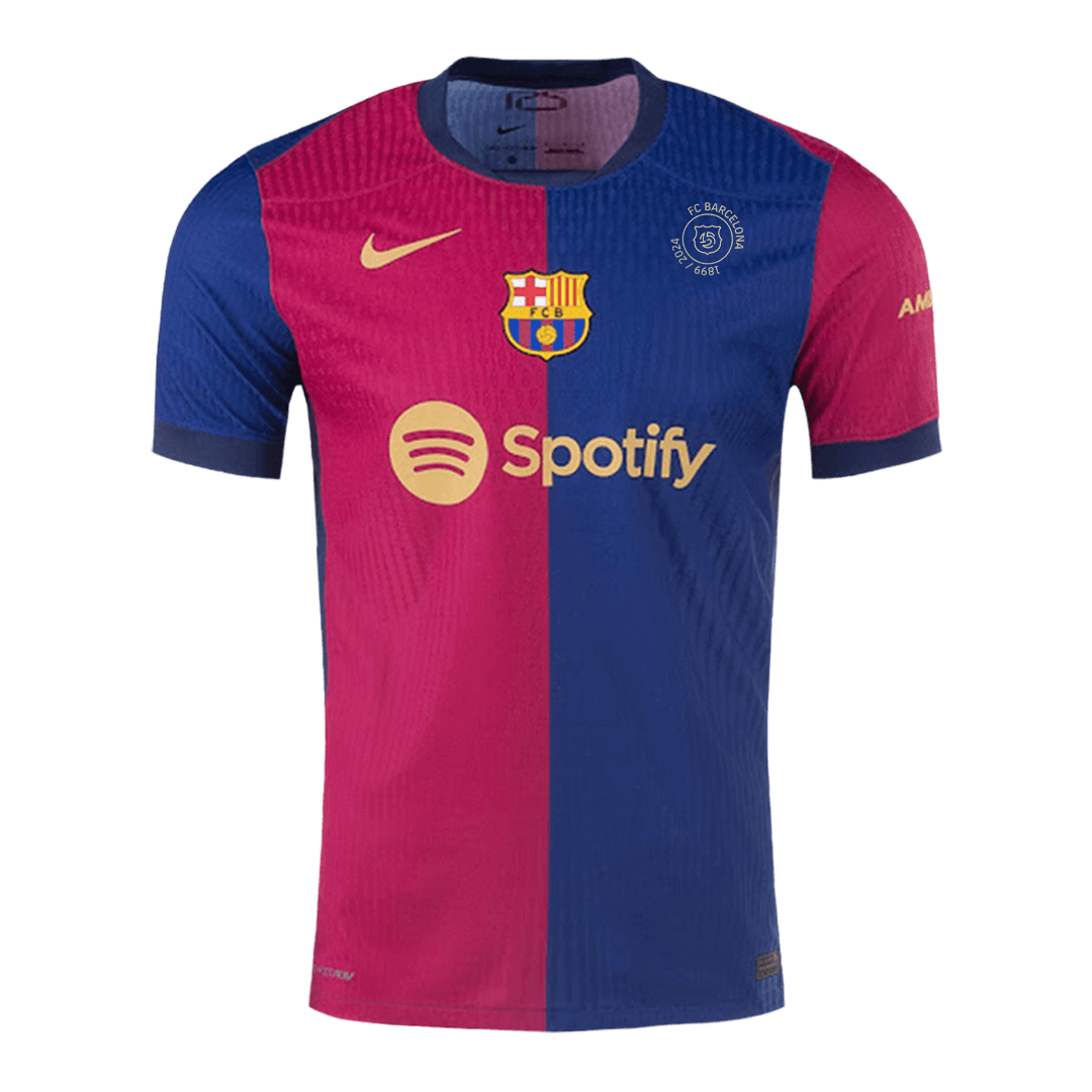 Player Version Barcelona Home Soccer Jersey 2024/25 - 125th Anniversary Go Soccer World Shop