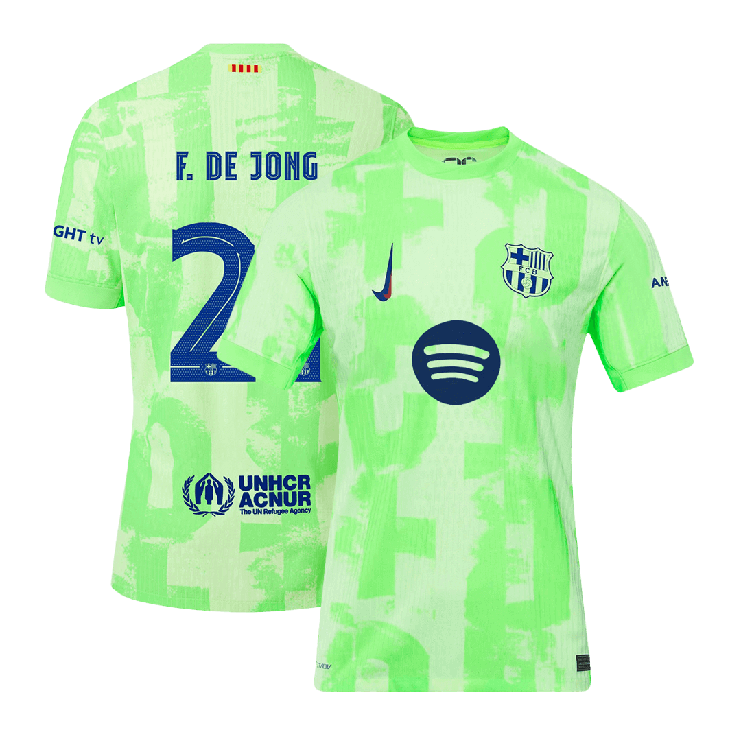 Player Version F.DE JONG #21 Barcelona Third Away Soccer Jersey 2024/25- UCL£¨Spotify Logo Without Text£© Go Soccer World Shop