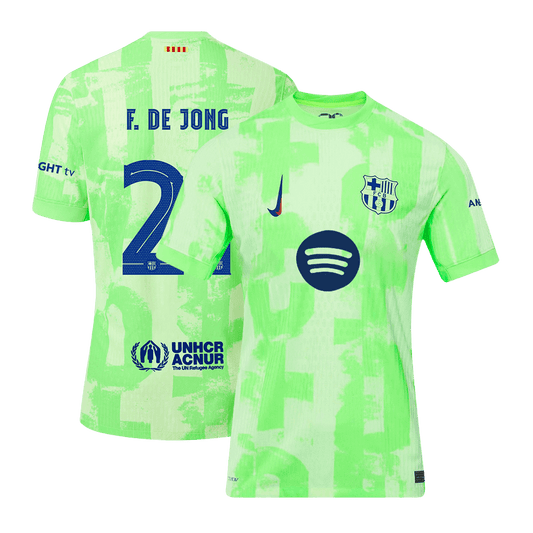 Player version F.DE JONG #21 Barcelona third away soccer jersey 2024/25 - UCL£¨Spotify logo without text£© Go Soccer World Shop