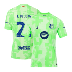 Player version F.DE JONG #21 Barcelona third away soccer jersey 2024/25 - UCL£¨Spotify logo without text£© Go Soccer World Shop