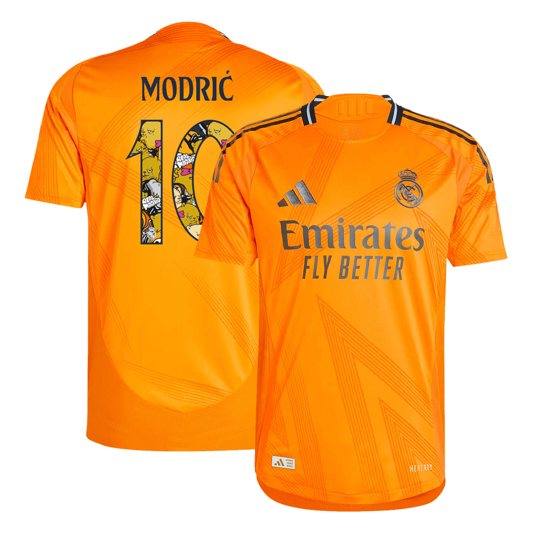 Player Version Modrić #10 Real Madrid Away Soccer Jersey 2024/25 - Bear Champ Font Go Soccer World Shop