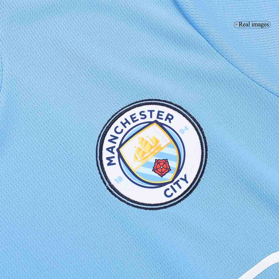 Manchester City home soccer jersey set (jersey + shorts) 2024/25 Go Soccer World Shop