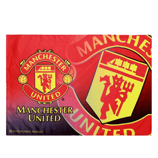 The red flag of the Manchester United team Go Soccer World Shop