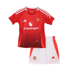 Manchester United Kids Home soccer jersey Set (Jersey + Shorts) 2024/25 Go Soccer World Shop