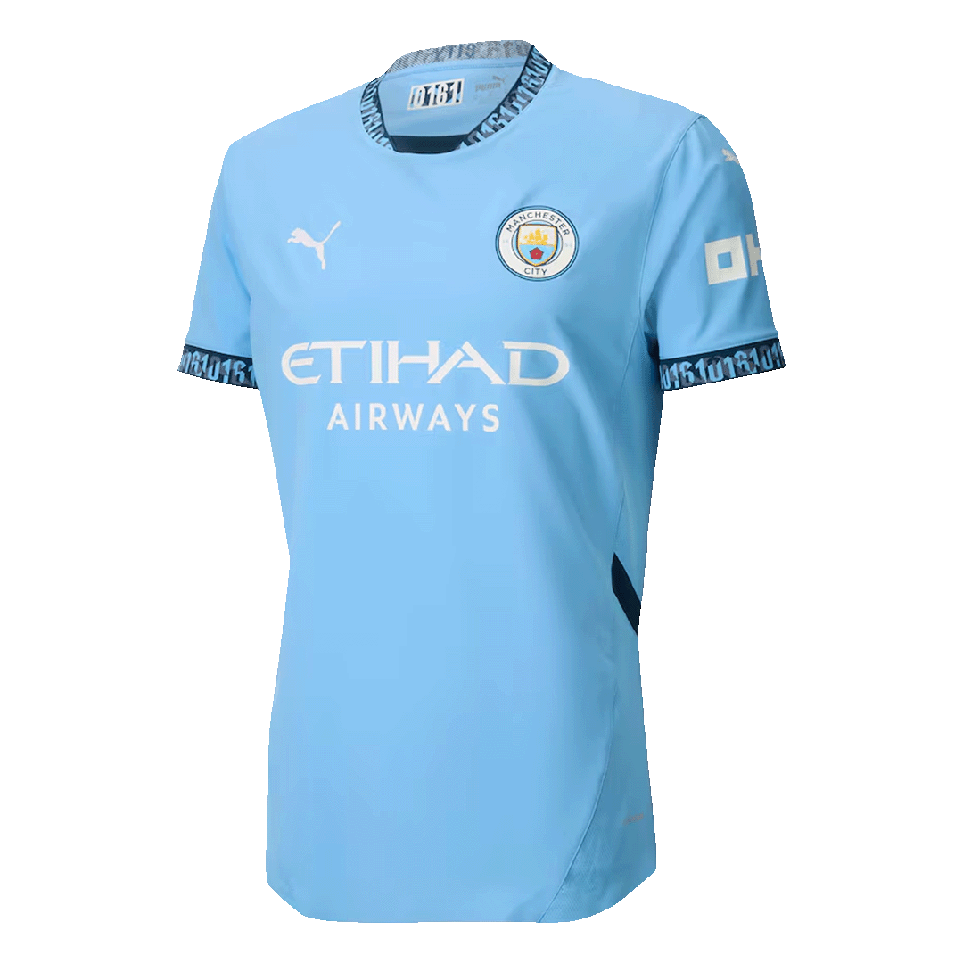 Player Version DE BRUYNE #17 Manchester City Home Soccer Jersey 2024/25 Go Soccer World Shop