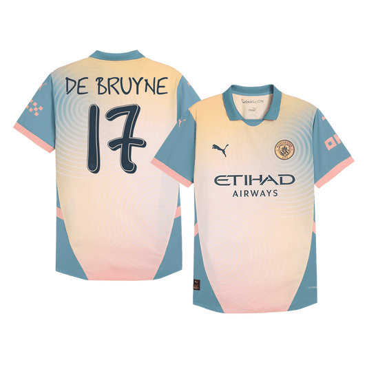 Player Version DE BRUYNE #17 Manchester City Fourth Away Soccer Jersey 2024/25 - Definitely City Go Soccer World Shop