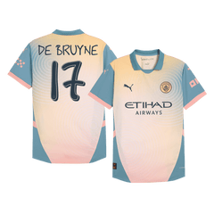 DE BRUYNE Player Version #17 Manchester City Fourth Away soccer jersey 2024/25 - Definitely City Go Soccer World Shop