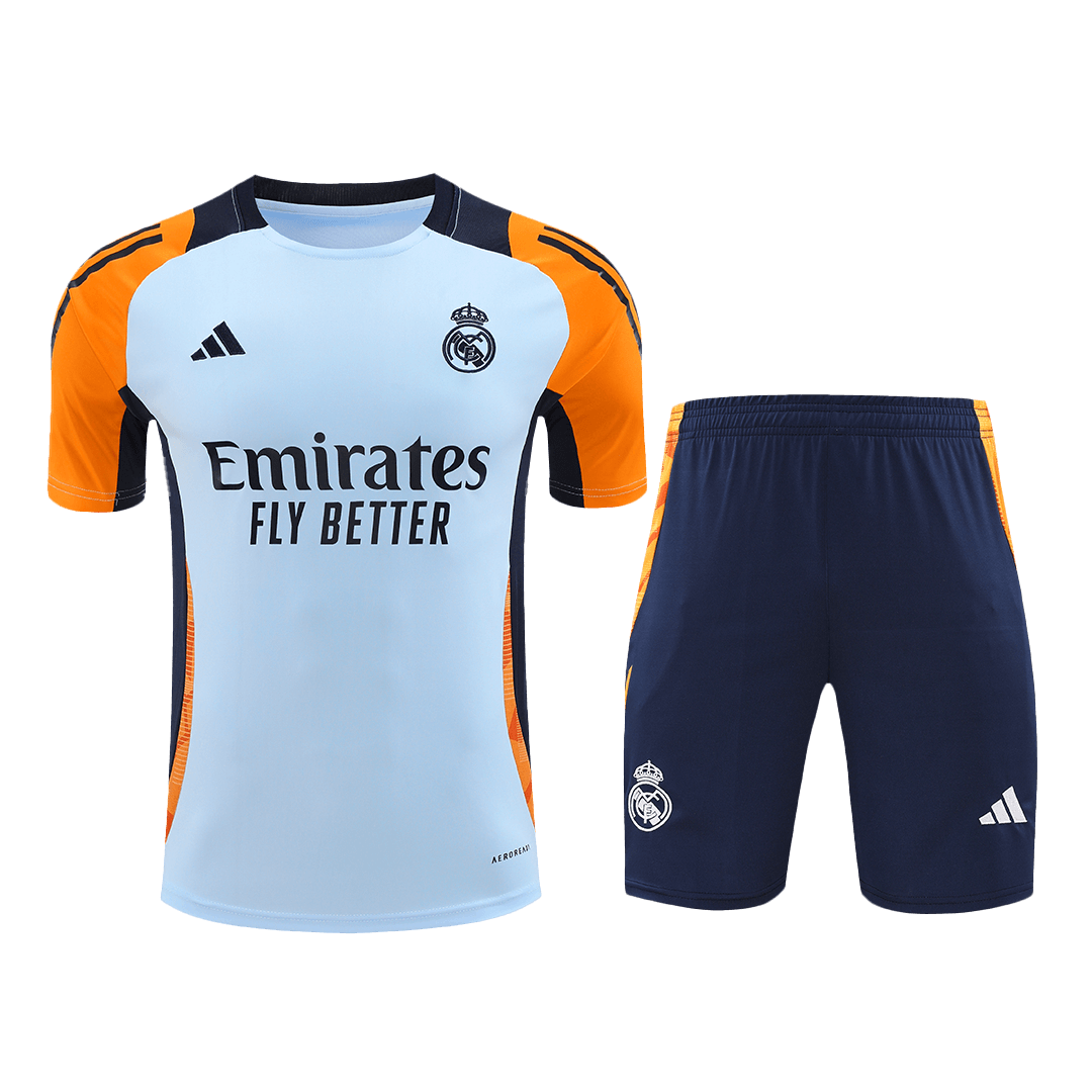 Real Madrid pre-match soccer jersey set (jersey + shorts) 2024/25 Go Soccer World Shop