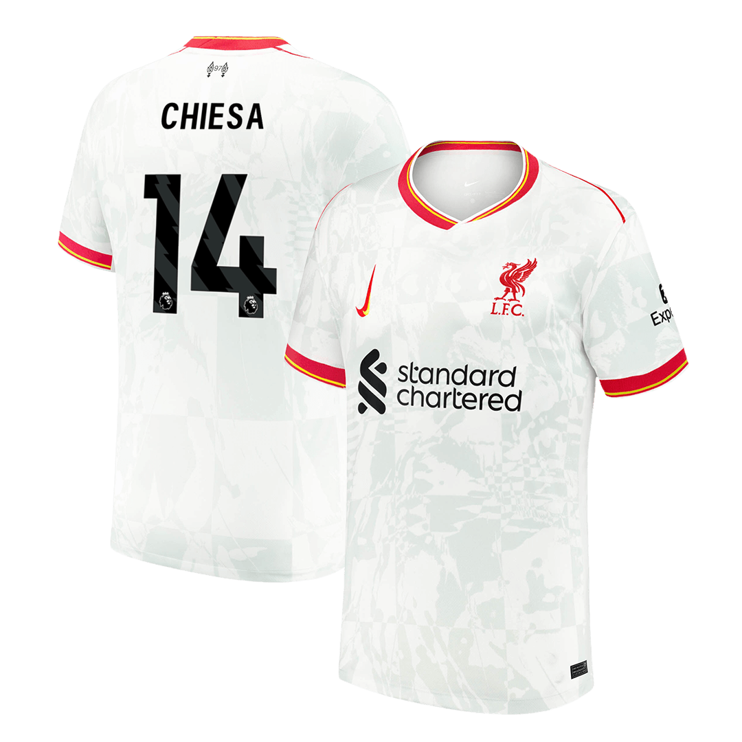 Liverpool No. 14 CHIESA 2024/25 third away soccer jersey Go Soccer World Shop