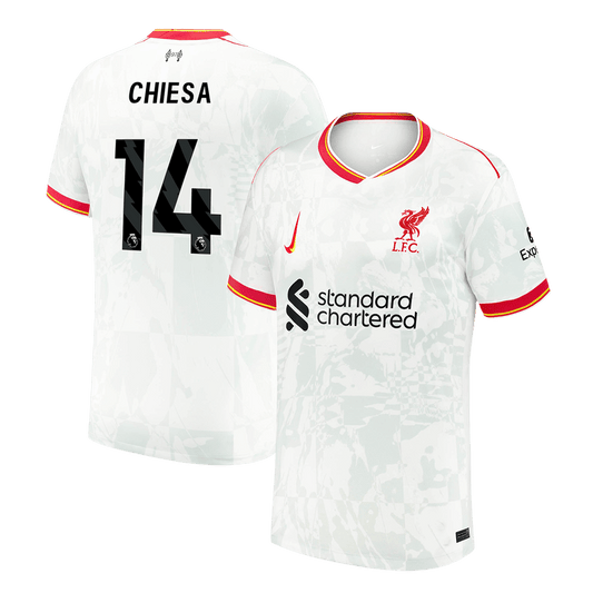 Liverpool No. 14 CHIESA 2024/25 third away soccer jersey Go Soccer World Shop