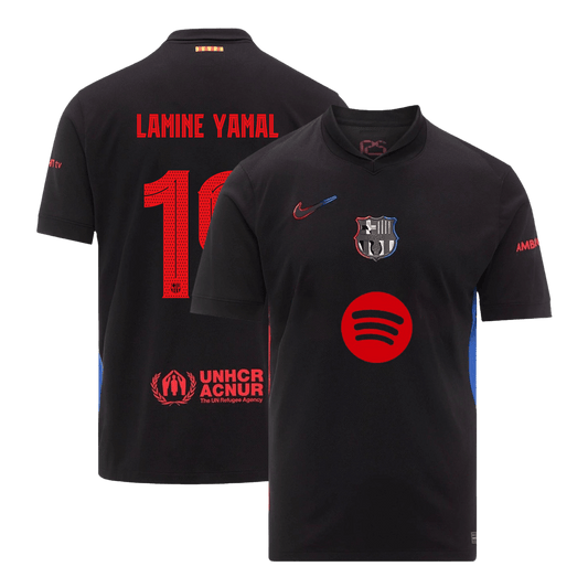 LAMINE YAMAL #19 Barcelona away soccer jersey 2024/25k - Spotify logo without text Go Soccer World Shop