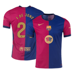 Player version F.DE JONG #21 Barcelona Home soccer jersey 2024/25 - Spotify logo without text Go Soccer World Shop