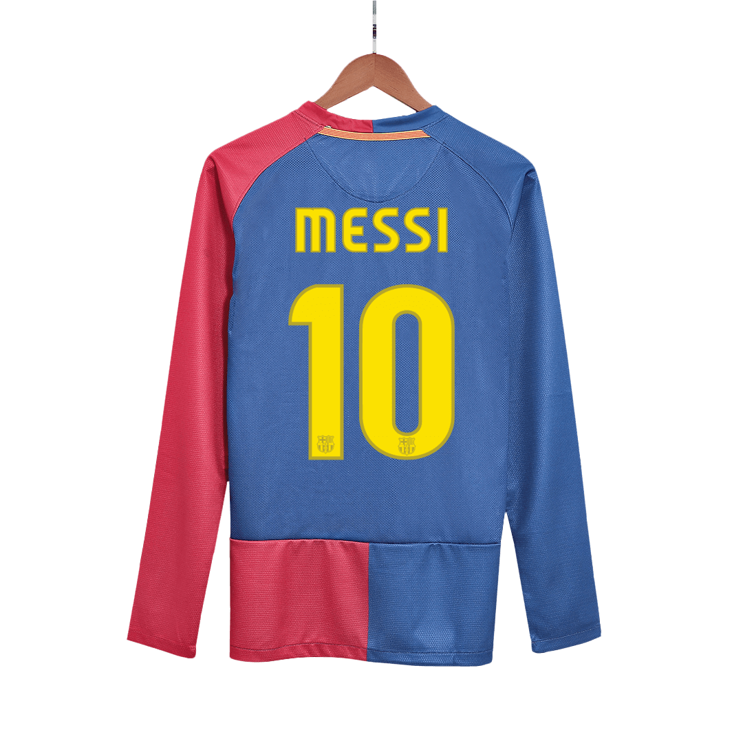 Retro MESSI #10 2008/09 Barcelona Home Long Sleeve soccer jersey - UCL Final Go Soccer World Shop