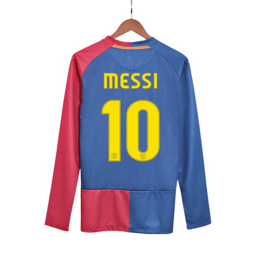 Retro MESSI #10 2008/09 Barcelona Home Long Sleeve soccer jersey - UCL Final Go Soccer World Shop