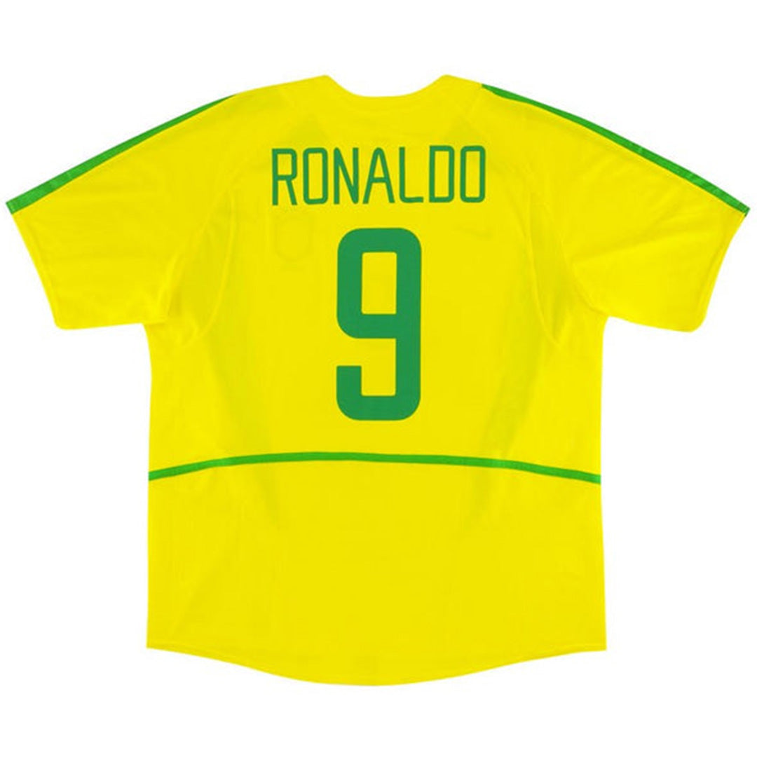 Brazilian RONALDO No. 9 soccer jersey, home, retro 2002/03 Go Soccer World Shop