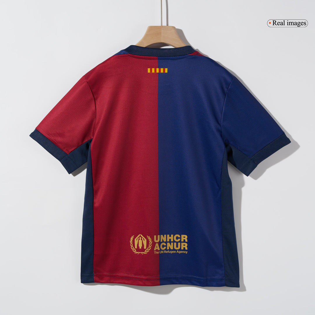 Barcelona kids home soccer kit (jersey + shorts) 2024/25 - COLDPLAY Go Soccer World Shop