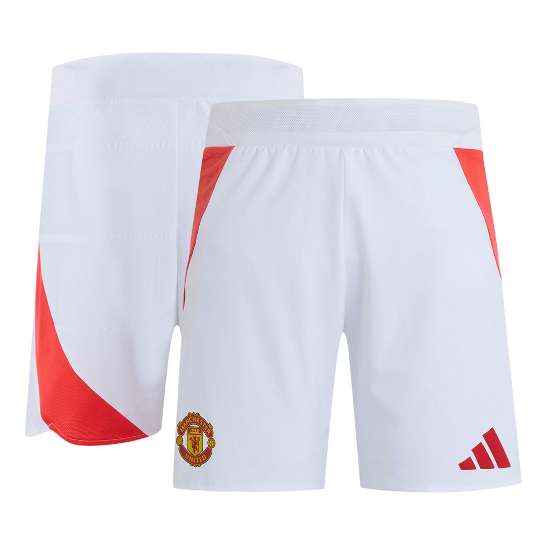 Player Version Manchester United Home Soccer Shorts 2024/25 Go Soccer World Shop