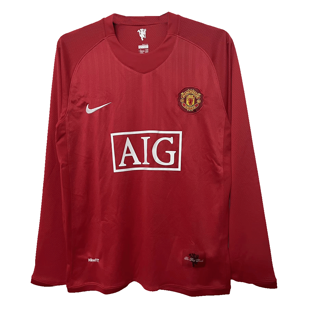 2007/08 Manchester United retro long-sleeved soccer jersey Go Soccer World Shop