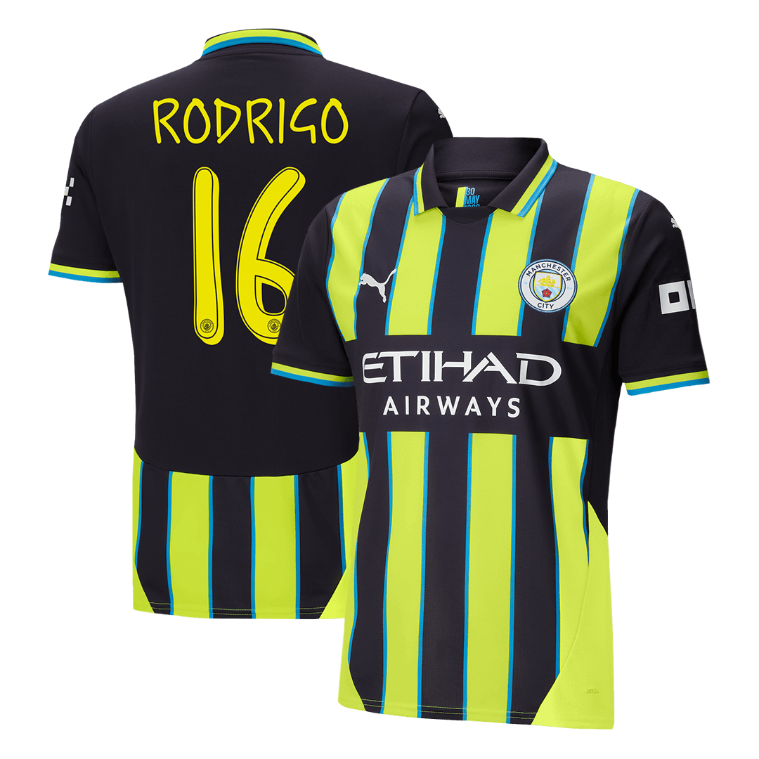 RODRIGO #16 Manchester City Away soccer jersey 2024/25 - UCL Go Soccer World Shop