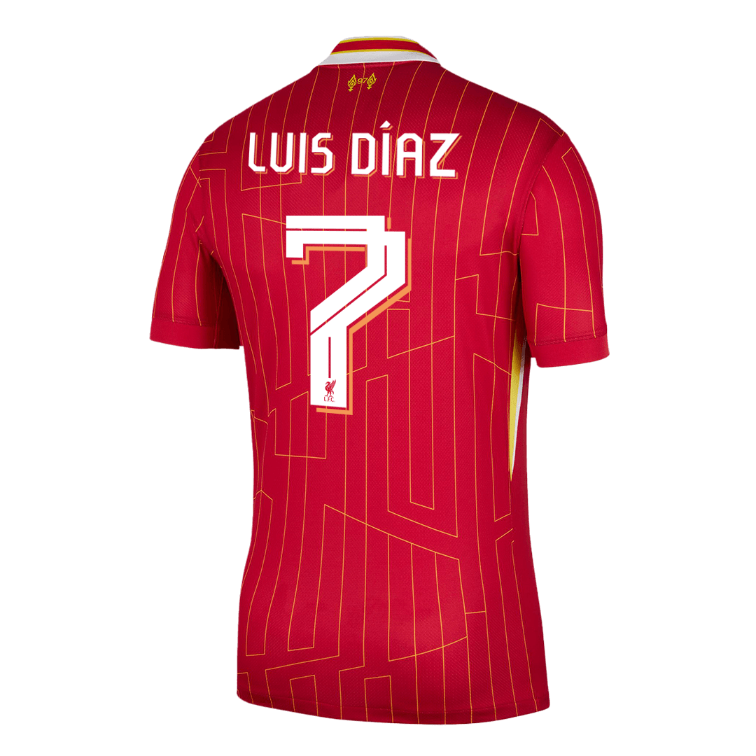 Luis Díaz #7 Liverpool Home soccer jersey 2024/25 - UCL Go Soccer World Shop