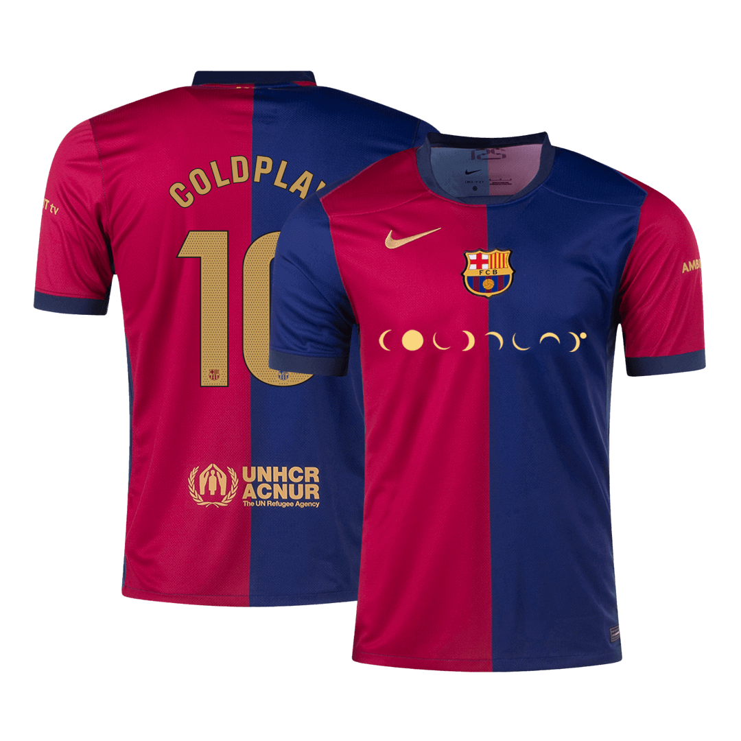 COLDPLAY #10 Barcelona Home 2024/25 soccer jersey Go Soccer World Shop