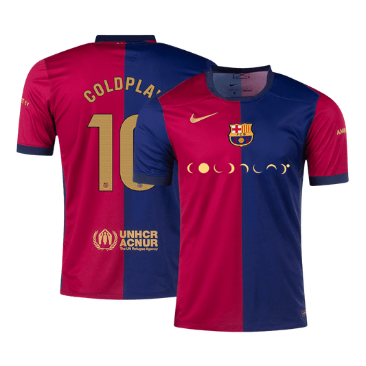 COLDPLAY #10 Barcelona Home 2024/25 soccer jersey Go Soccer World Shop