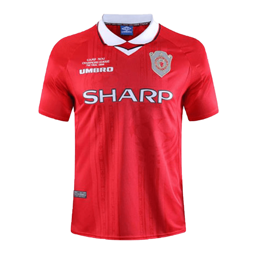 Manchester United Retro 1999/00 home soccer jersey - UCL Go Soccer World Shop