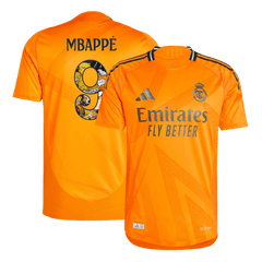 Player Version Mbappé #9 Real Madrid Away Soccer Jersey 2024/25 - Bear Champ Font Go Soccer World Shop